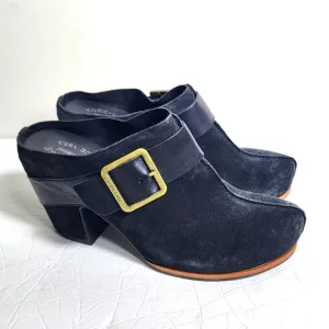 Kork-Ease Womens Shanaya Black Mules Size 10M Suede  Shoes Closed Toe