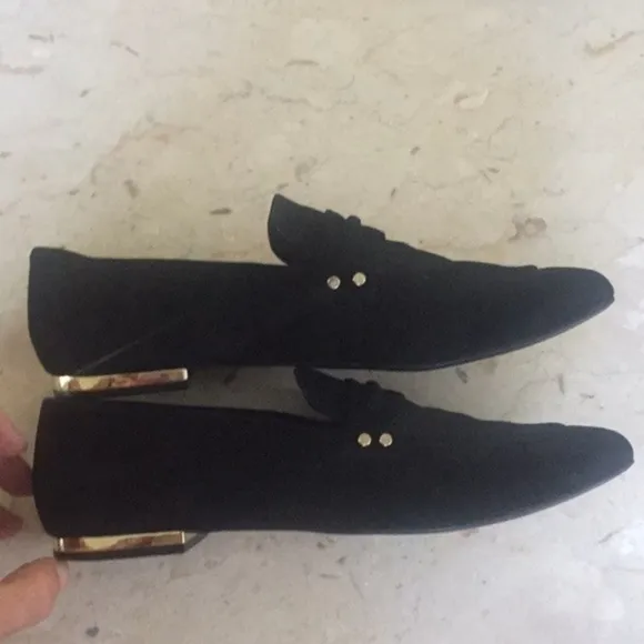 𝅺Kurt Geigen black suede shoes/flats. Sz 37