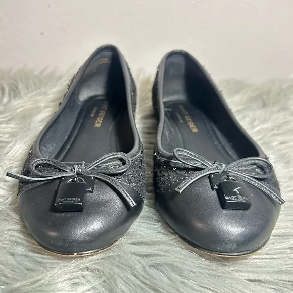 Kurt Geiger London Brixton Ballerina Black Elegant Ballet Flats Size EU40 / US 9