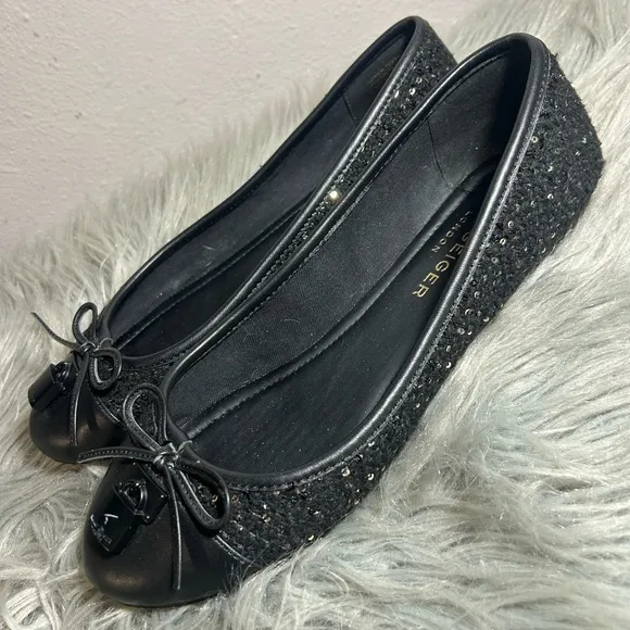 Kurt Geiger London Brixton Ballerina Black Elegant Ballet Flats Size EU40 / US 9
