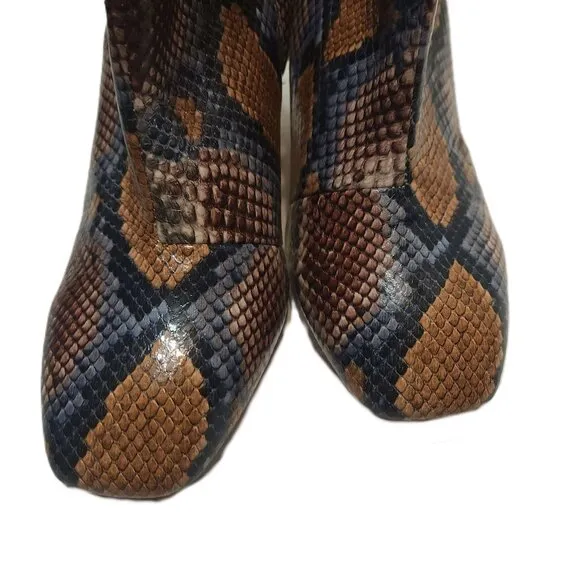 Kurt Geiger London Daxon boots Women's 38 Colorful snakeskin print Gold heels