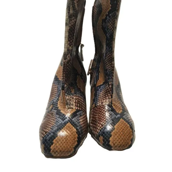 Kurt Geiger London Daxon boots Women's 38 Colorful snakeskin print Gold heels