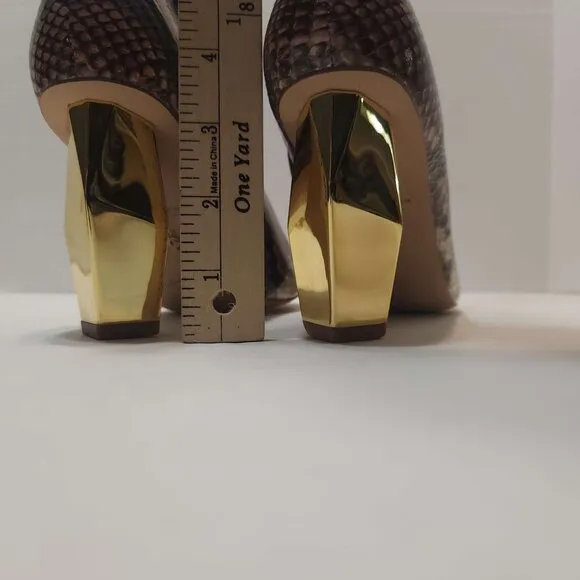 Kurt Geiger London Daxon boots Women's 38 Colorful snakeskin print Gold heels