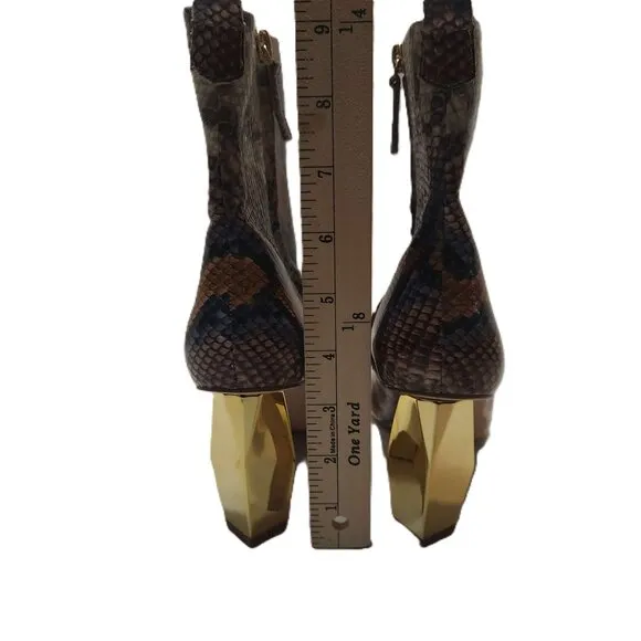 Kurt Geiger London Daxon boots Women's 38 Colorful snakeskin print Gold heels