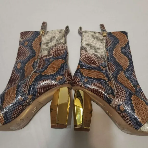 Kurt Geiger London Daxon boots Women's 38 Colorful snakeskin print Gold heels
