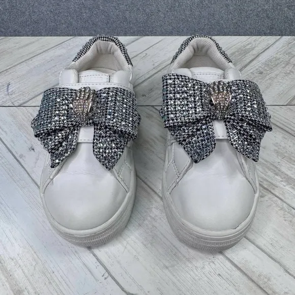 Kurt Geiger Mini Laney Bow Girls Size 12M Crystal Designer Shoes Slip On