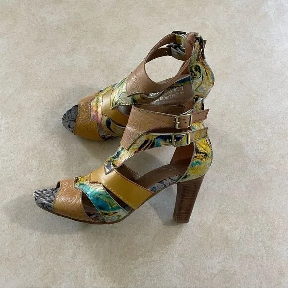L’ artiste by spring step Brooke Shooties heel sandal shoes size 37 women’s Art