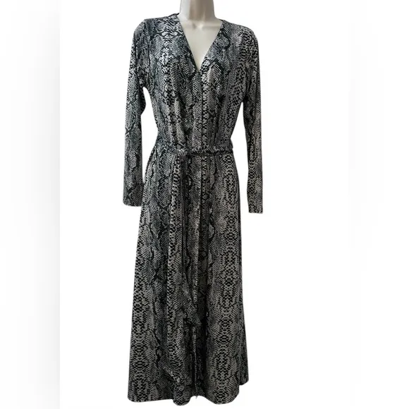 La Mer Luxe Animal Print Button-Down Dress - Size S