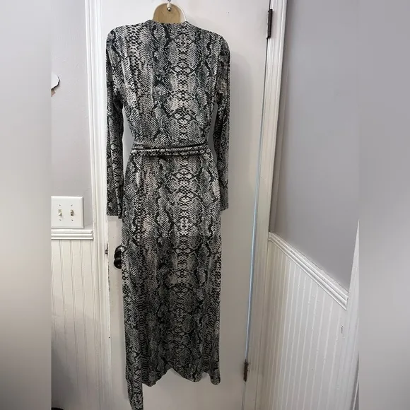 La Mer Luxe Animal Print Button-Down Dress - Size S