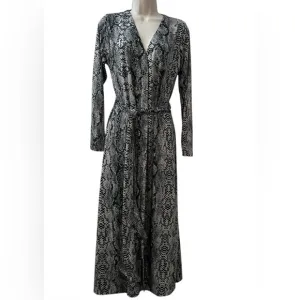La Mer Luxe Animal Print Button-Down Dress - Size S