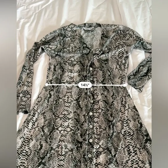 La Mer Luxe Animal Print Button-Down Dress - Size S