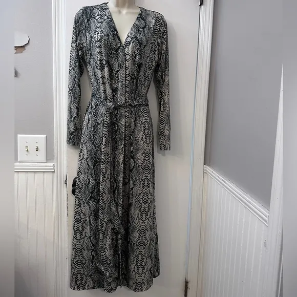 La Mer Luxe Animal Print Button-Down Dress - Size S
