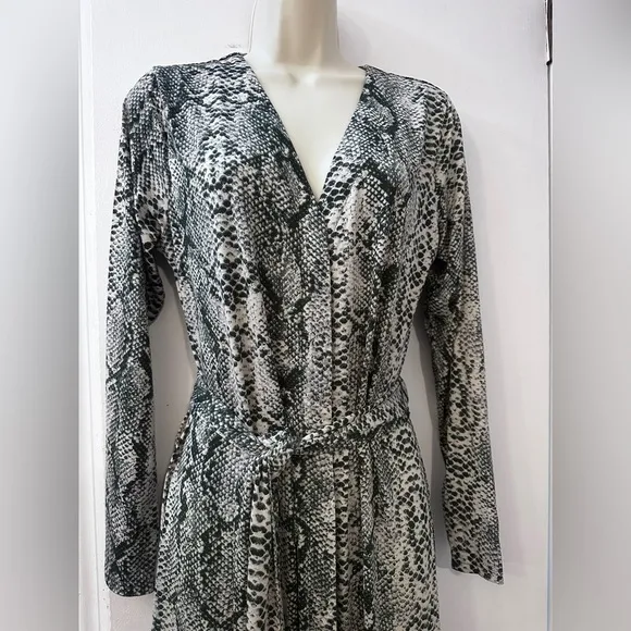 La Mer Luxe Animal Print Button-Down Dress - Size S