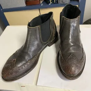 LA BOTTEGA di Lisa  Ankle boots genuine leather booties 37.5 or  7.5 made Italy