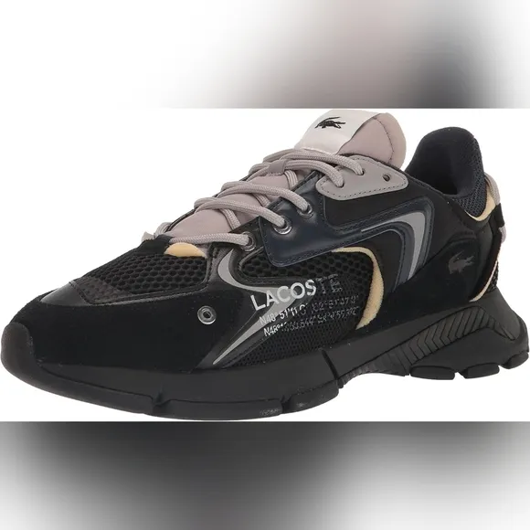 LACOSTE size 13 mens NEO L003 Black navy ortholite sneakers shoes trainers