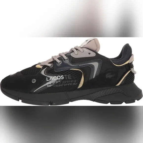 LACOSTE size 13 mens NEO L003 Black navy ortholite sneakers shoes trainers