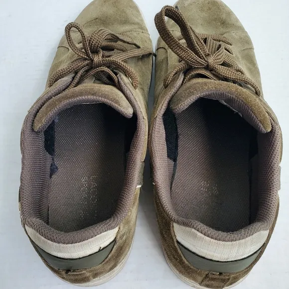 Lacoste Suede Lace Up Shoes Army Green Sz 13 US 12 UK GUC