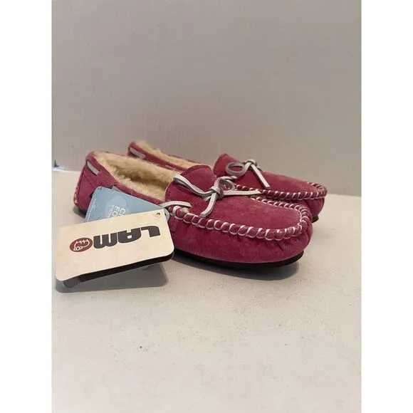LAM Kids Youth Size 5Y Slippers Shoes House Shoes Moccasins‎ Sherpa Lined