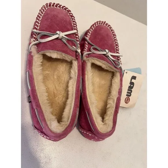 LAM Kids Youth Size 5Y Slippers Shoes House Shoes Moccasins‎ Sherpa Lined