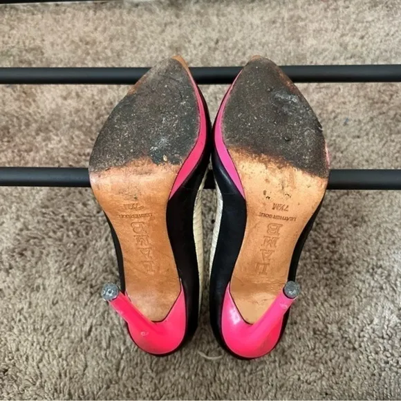 L.A.M.B. by Gwen Stefani snake embossed leather platform heels size 7.5