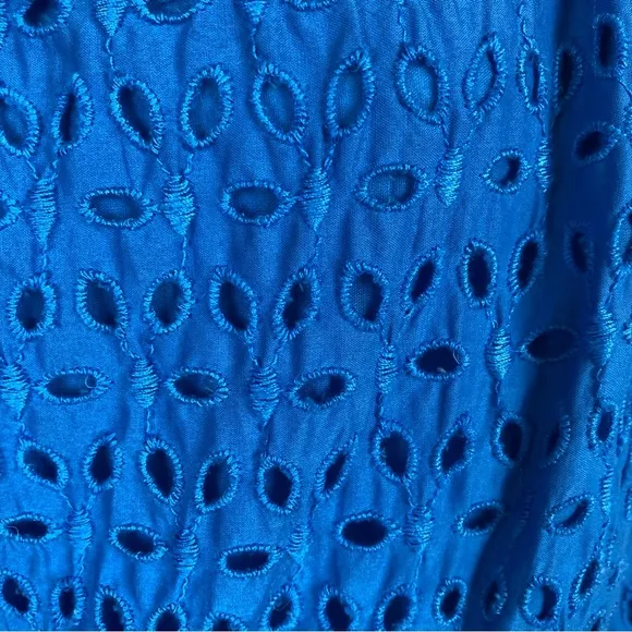 Lane Bryant Tiered off the shoulder midi dress eyelet Blue 16 Petite NWT