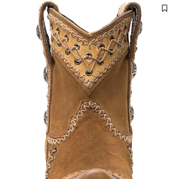 Lane Wind Walker Brown Western Ankle Boots.  EUC