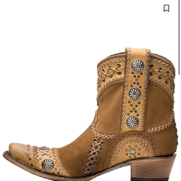 Lane Wind Walker Brown Western Ankle Boots.  EUC
