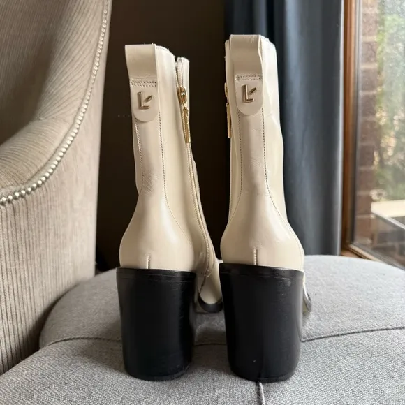 Larroude James Boot - Ivory Leather