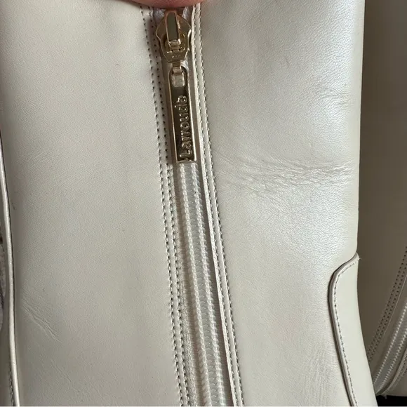 Larroude James Boot - Ivory Leather