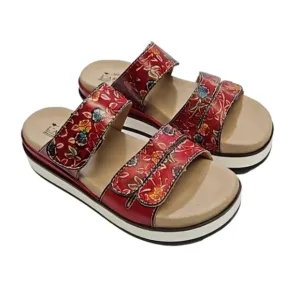 L'Artise by Spring Step Dearest floral  sandals women's size EU 37 US 6.5-7 NWOT