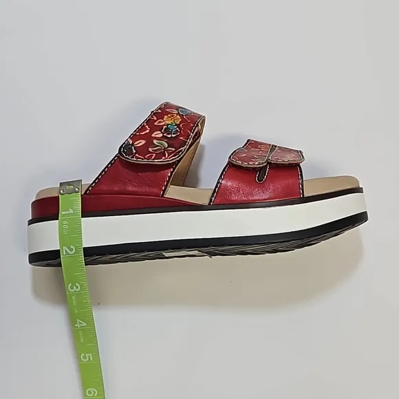 L'Artise by Spring Step Dearest floral  sandals women's size EU 37 US 6.5-7 NWOT