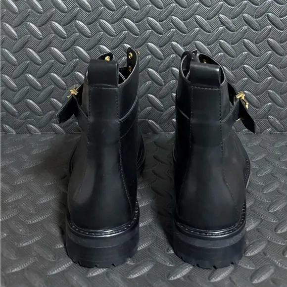 Lauren Ralph‎ Lauren Leather Lace-up Ankle Boots Black Womens Sizes