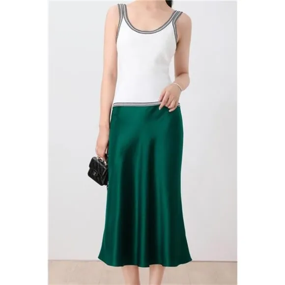 Leopard Skirt for Women Dark Green