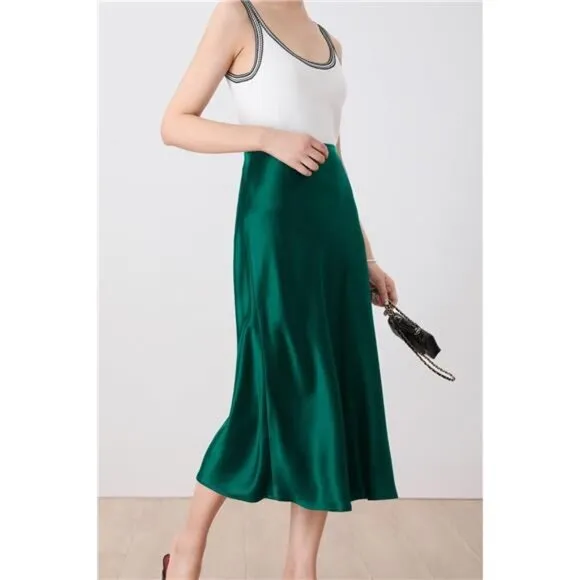 Leopard Skirt for Women Dark Green