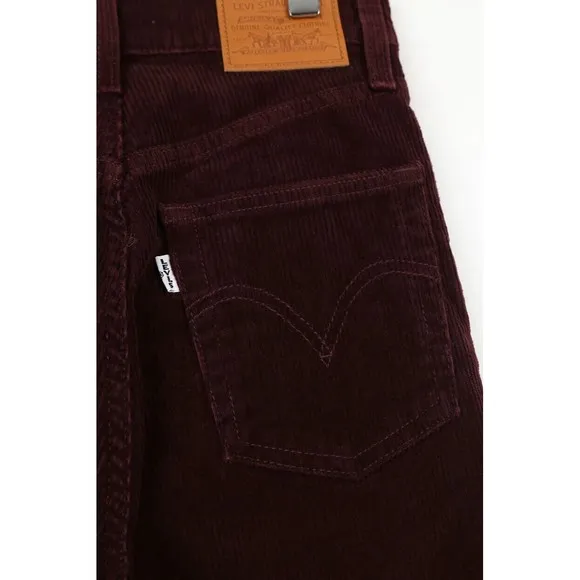 Levi’s Ribcage Bootcut Cord Jeans Malbec Burgundy Corduroy Levis 25 26 31 32 NWT