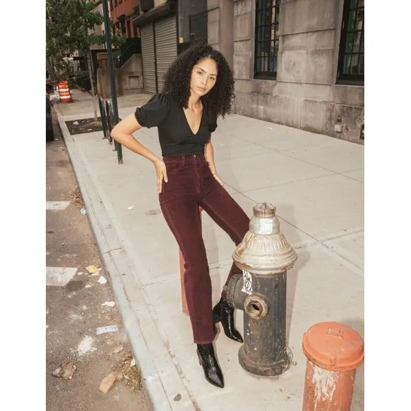 Levi’s Ribcage Bootcut Cord Jeans Malbec Burgundy Corduroy Levis 25 26 31 32 NWT