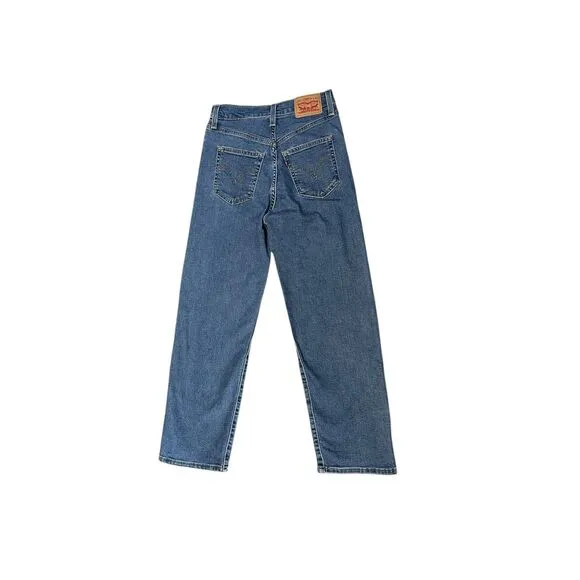 Levi's Ribcage‎ Straight Ankle High Rise Button Fly Jeans Medium Wash Size 25
