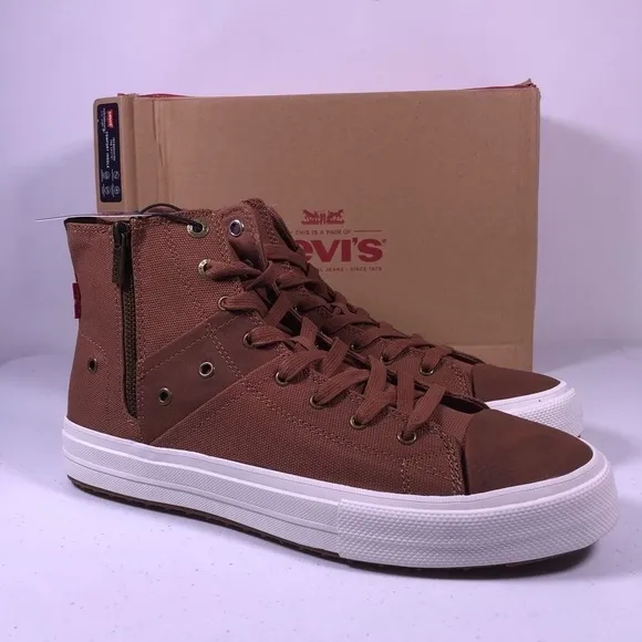 LEVI’S Side Zip Mid Top Fashion Sneaker Shoes