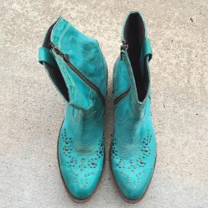 Liberty Leather Western Ankle Boots