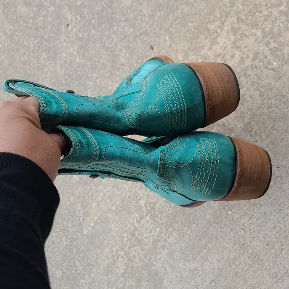 Liberty Leather Western Ankle Boots