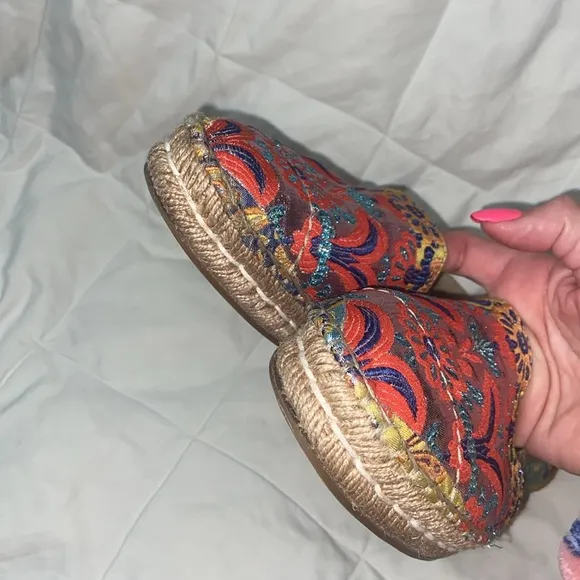 LIKE NEW RARE HTF Prada Multicolor floral Jacquard Espadrilles