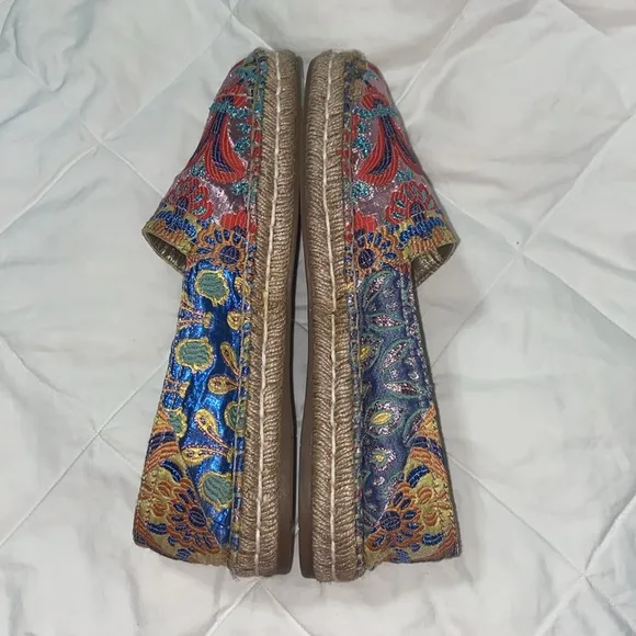 LIKE NEW RARE HTF Prada Multicolor floral Jacquard Espadrilles