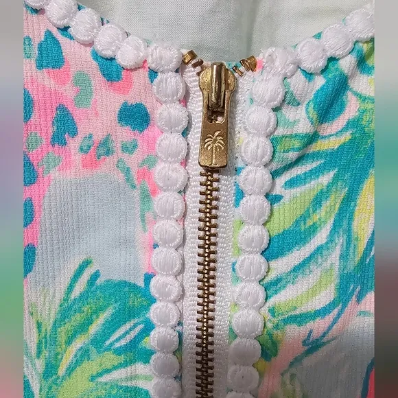 Lilly Pulitzer | Mila Shift Midi Dress in Seasalt w/On parade Print Sz 0