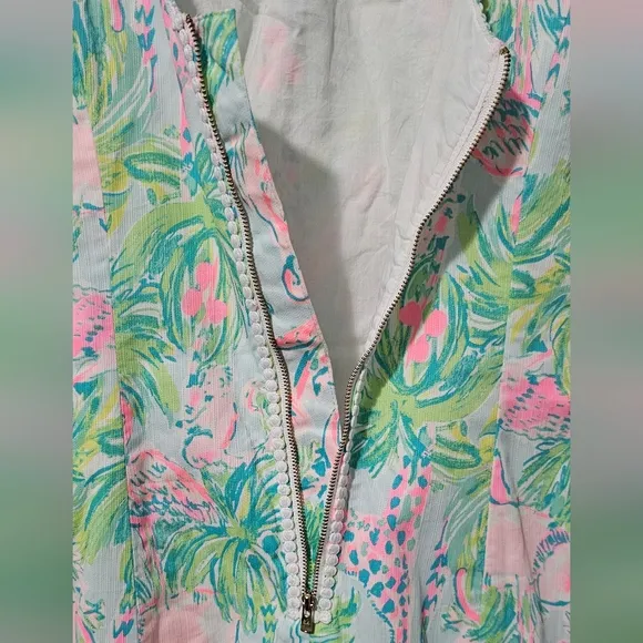 Lilly Pulitzer | Mila Shift Midi Dress in Seasalt w/On parade Print Sz 0