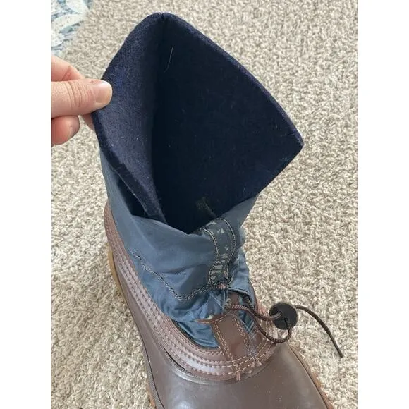 L.L. Bean Boots Size 8 Felt Lined Duck Snow Boots Waterproof Freeport Maine