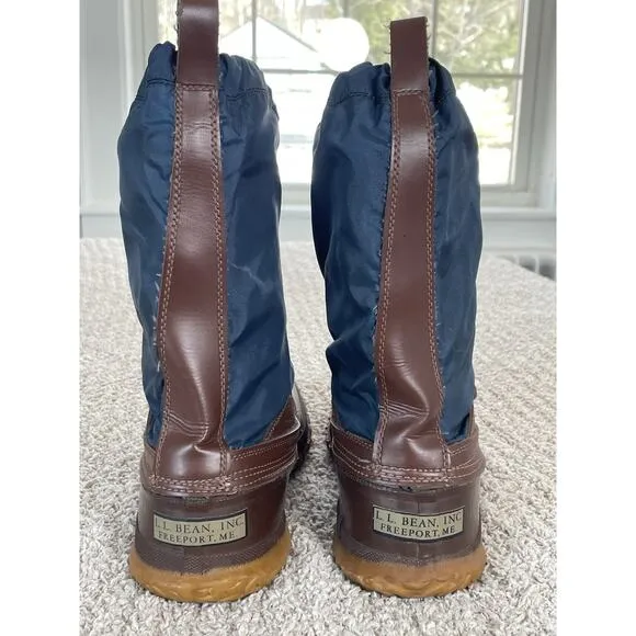 L.L. Bean Boots Size 8 Felt Lined Duck Snow Boots Waterproof Freeport Maine