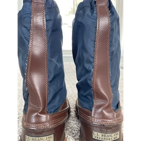 L.L. Bean Boots Size 8 Felt Lined Duck Snow Boots Waterproof Freeport Maine
