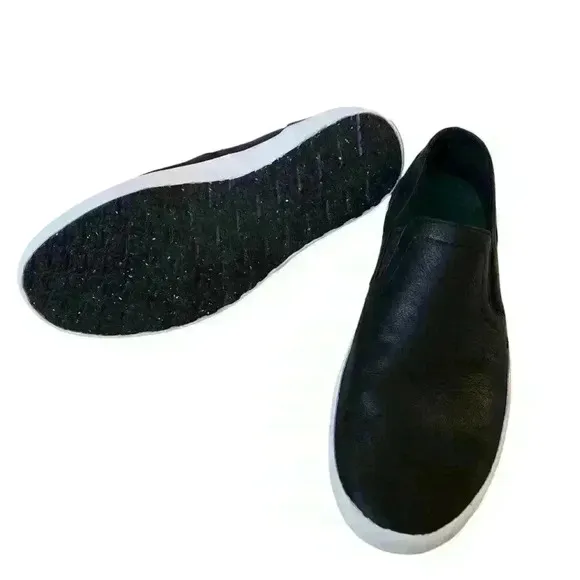 L.L. Bean Mountainville Slip-on Leather Black Men's Shoes Size 8 Medium #125