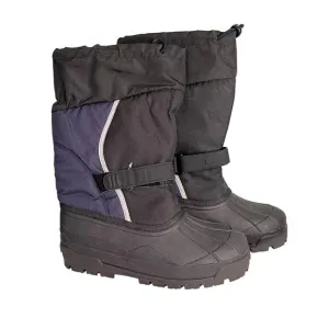 L.L. Bean Northwoods Kids Boys Black Blue Mid Calf Waterproof Snow Boots Size 7