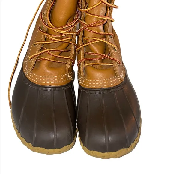 LL Bean Women’s Bean Boots Duck 8” Leather Made in Maine USA SZ 7 snow rain